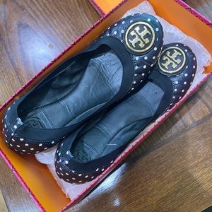 Tory Burch flats Caroline 2 size 9.5 polka dot FREE SHIPPING